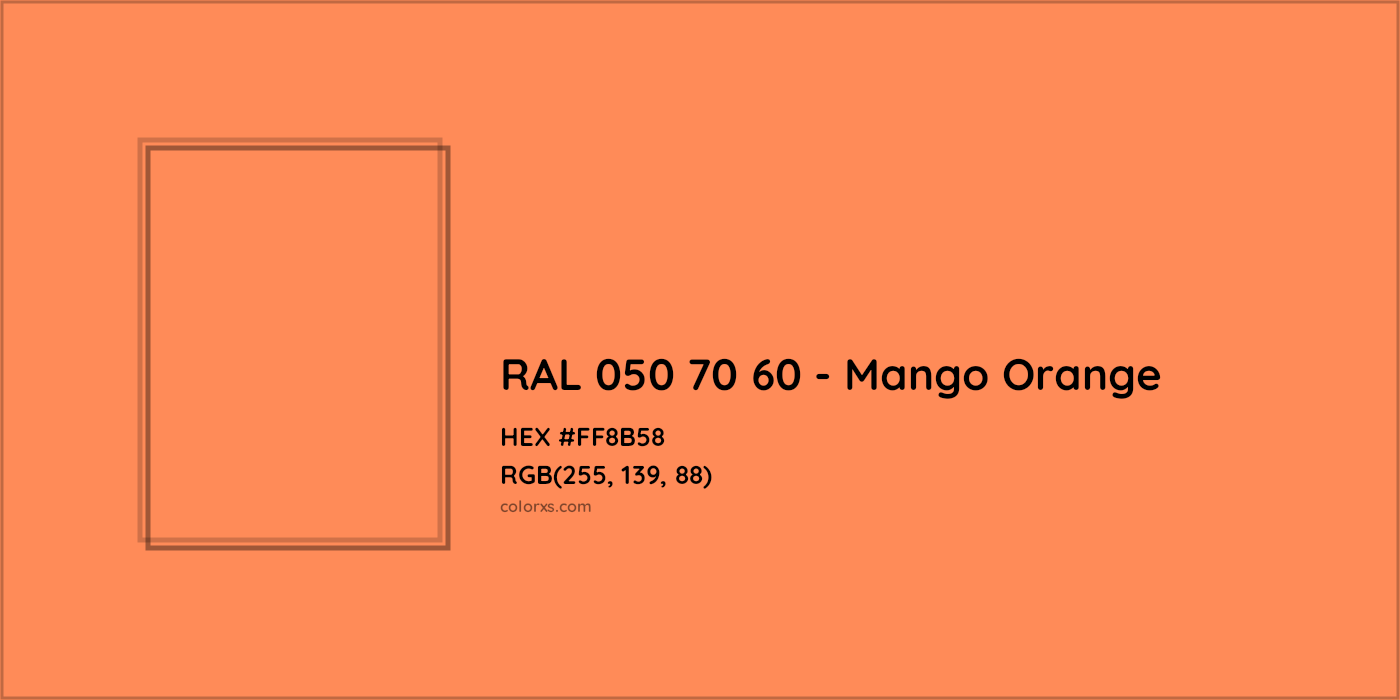 HEX #FF8B58 RAL 050 70 60 - Mango Orange CMS RAL Design - Color Code