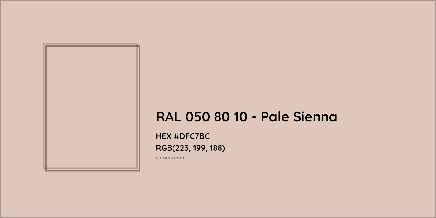 HEX #DFC7BC RAL 050 80 10 - Pale Sienna CMS RAL Design - Color Code