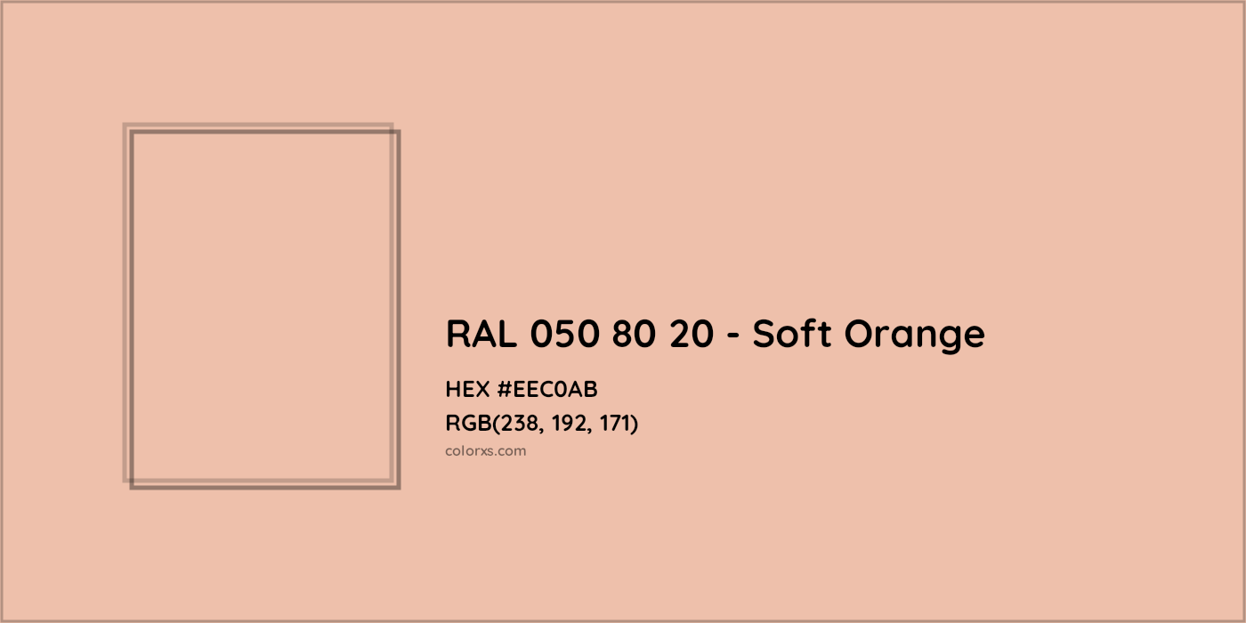 HEX #EEC0AB RAL 050 80 20 - Soft Orange CMS RAL Design - Color Code