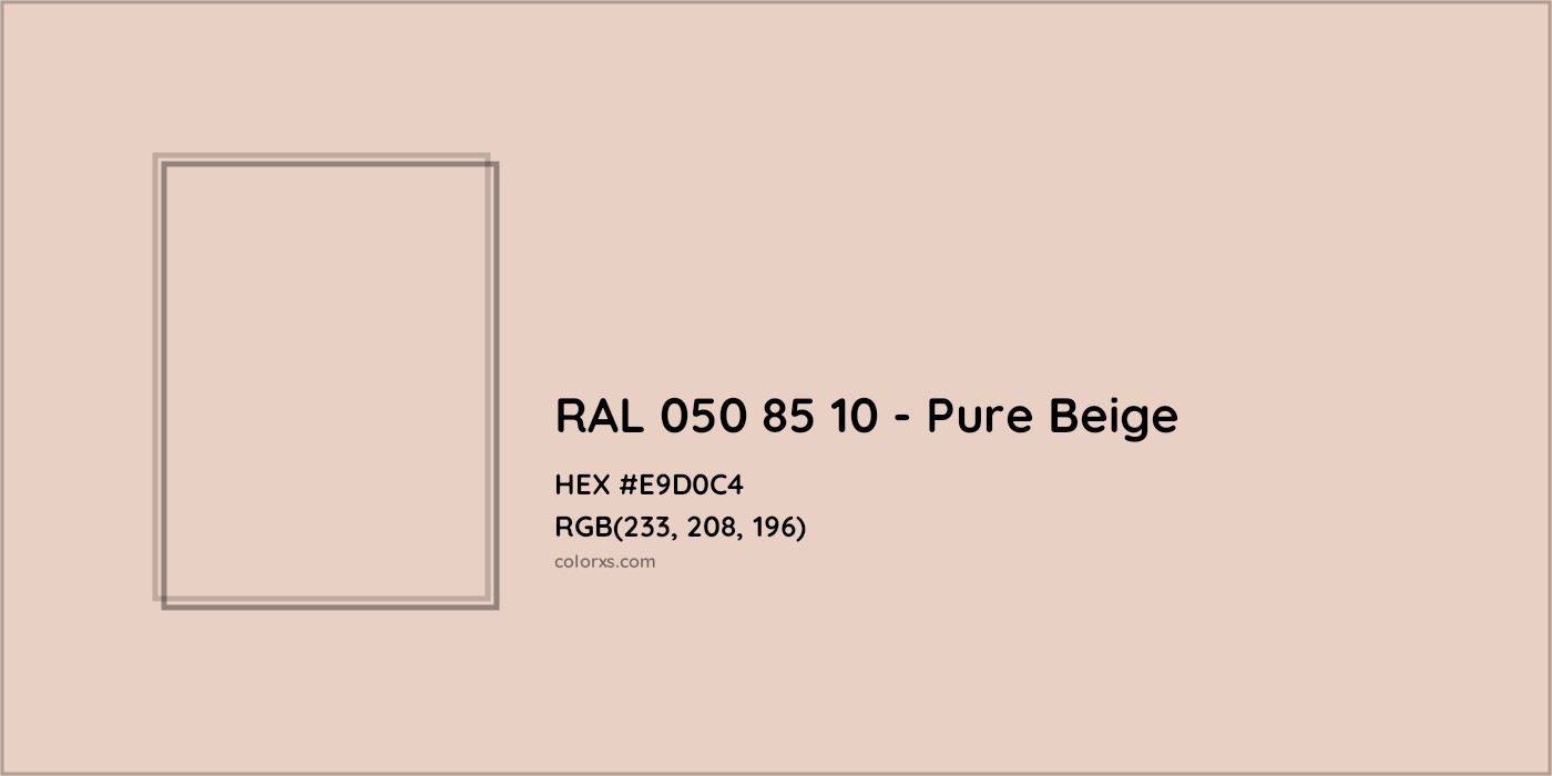 HEX #E9D0C4 RAL 050 85 10 - Pure Beige CMS RAL Design - Color Code