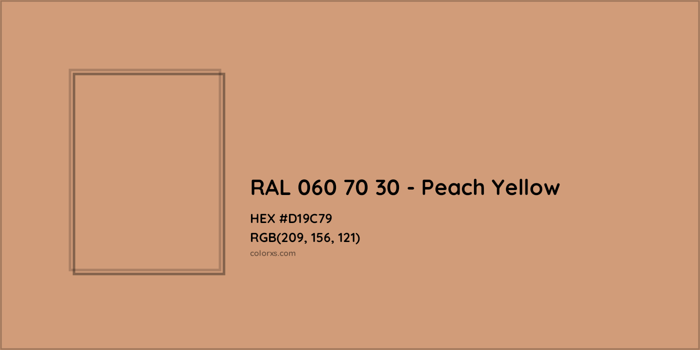 HEX #D19C79 RAL 060 70 30 - Peach Yellow CMS RAL Design - Color Code