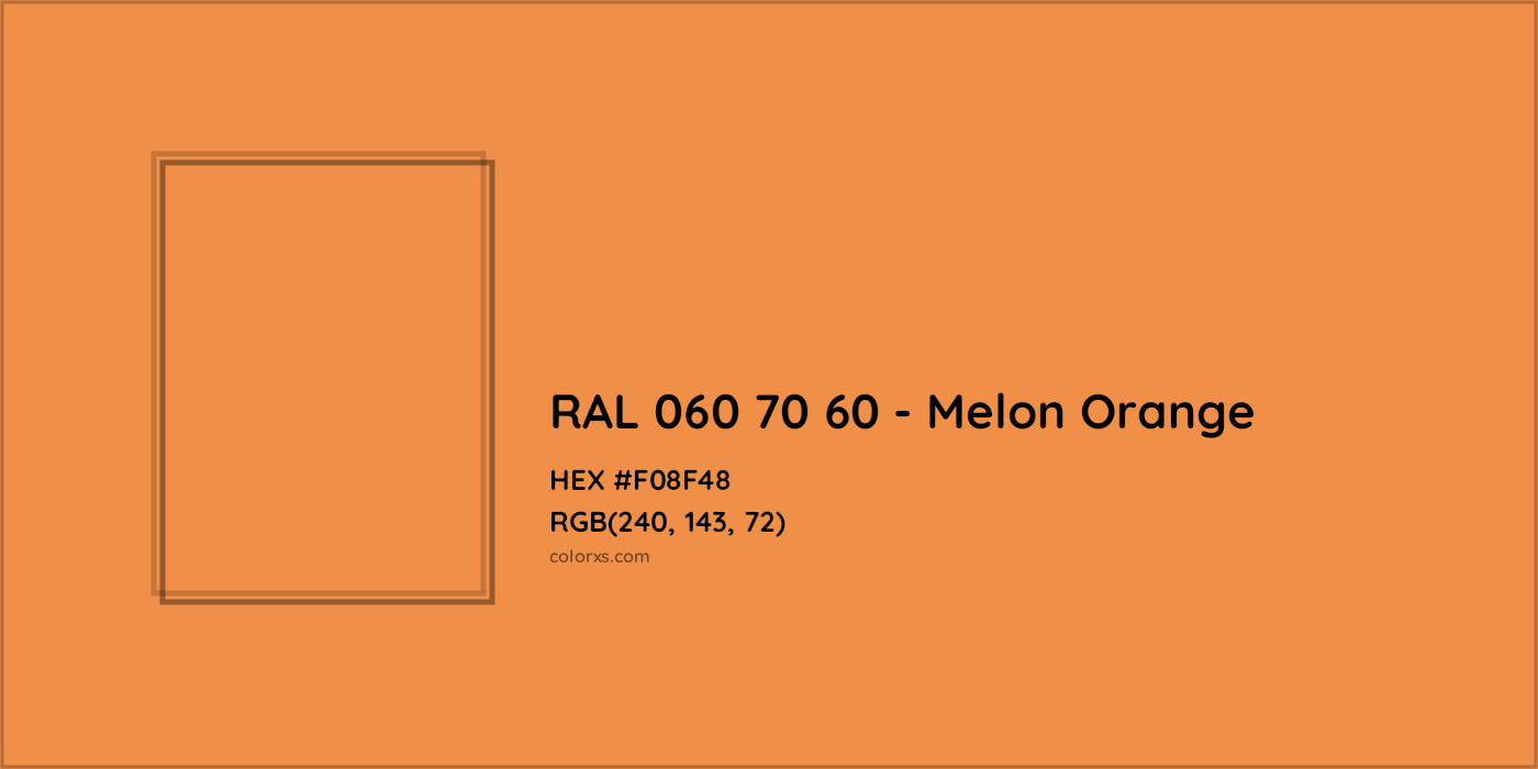 HEX #F08F48 RAL 060 70 60 - Melon Orange CMS RAL Design - Color Code