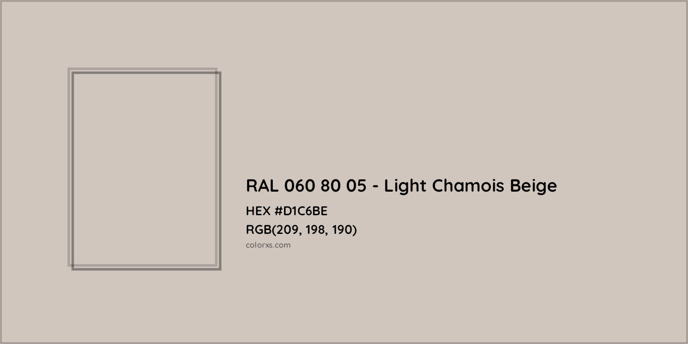 HEX #D1C6BE RAL 060 80 05 - Light Chamois Beige CMS RAL Design - Color Code