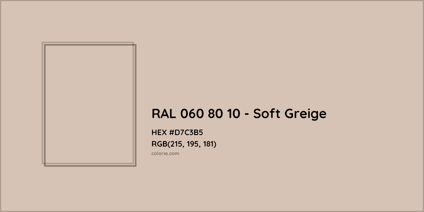 HEX #D7C3B5 RAL 060 80 10 - Soft Greige CMS RAL Design - Color Code