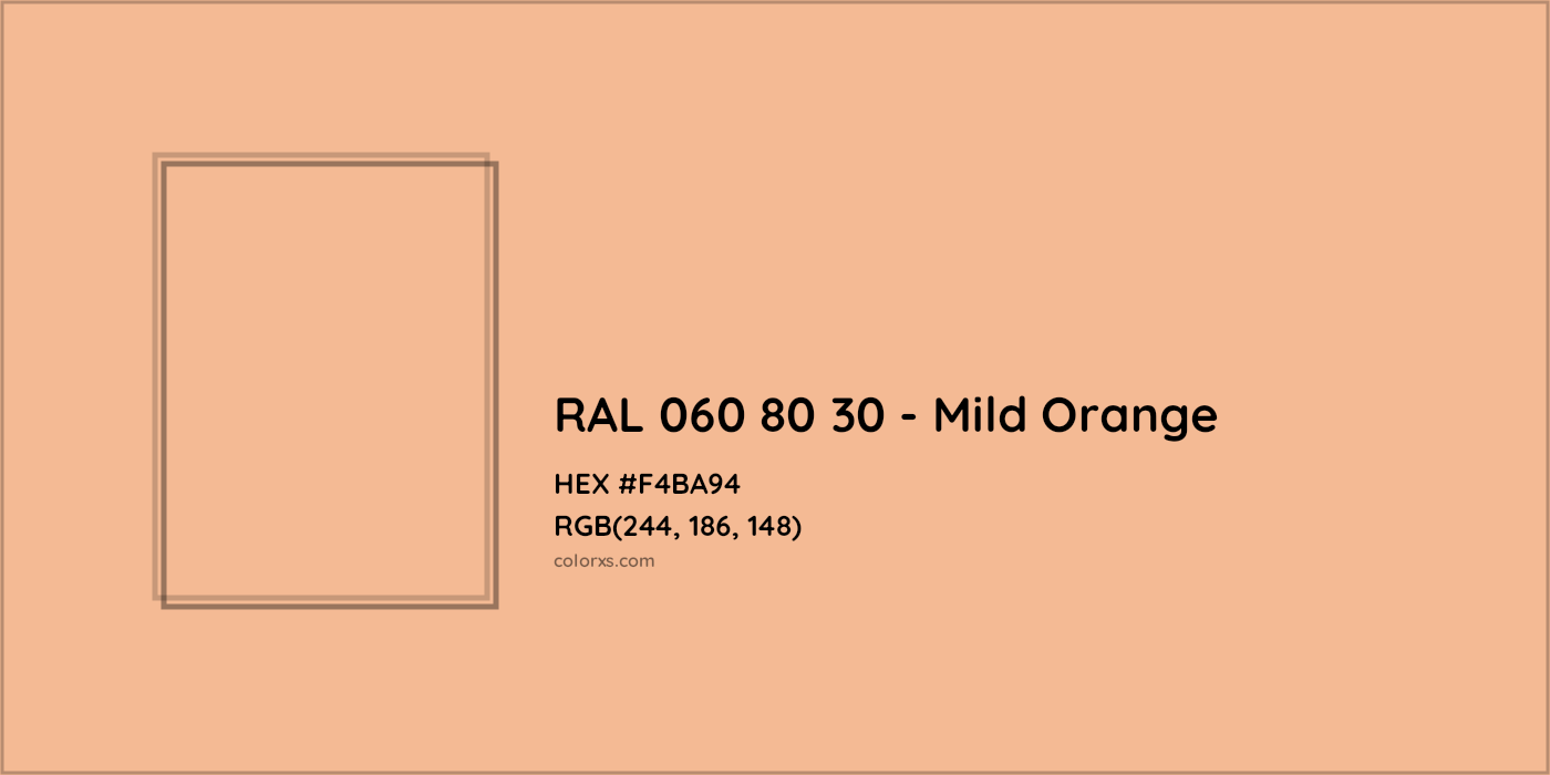 HEX #F4BA94 RAL 060 80 30 - Mild Orange CMS RAL Design - Color Code