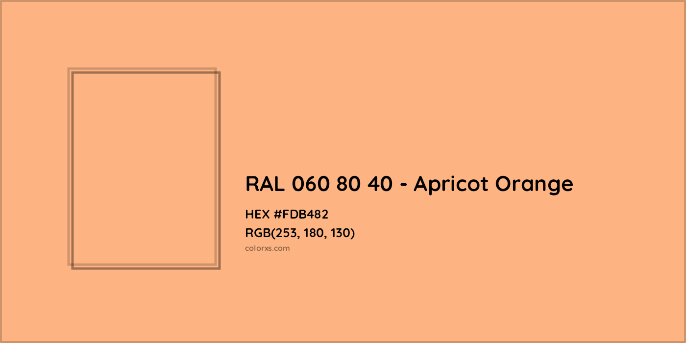 HEX #FDB482 RAL 060 80 40 - Apricot Orange CMS RAL Design - Color Code