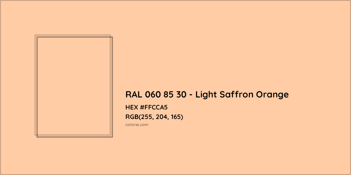 HEX #FFCCA5 RAL 060 85 30 - Light Saffron Orange CMS RAL Design - Color Code