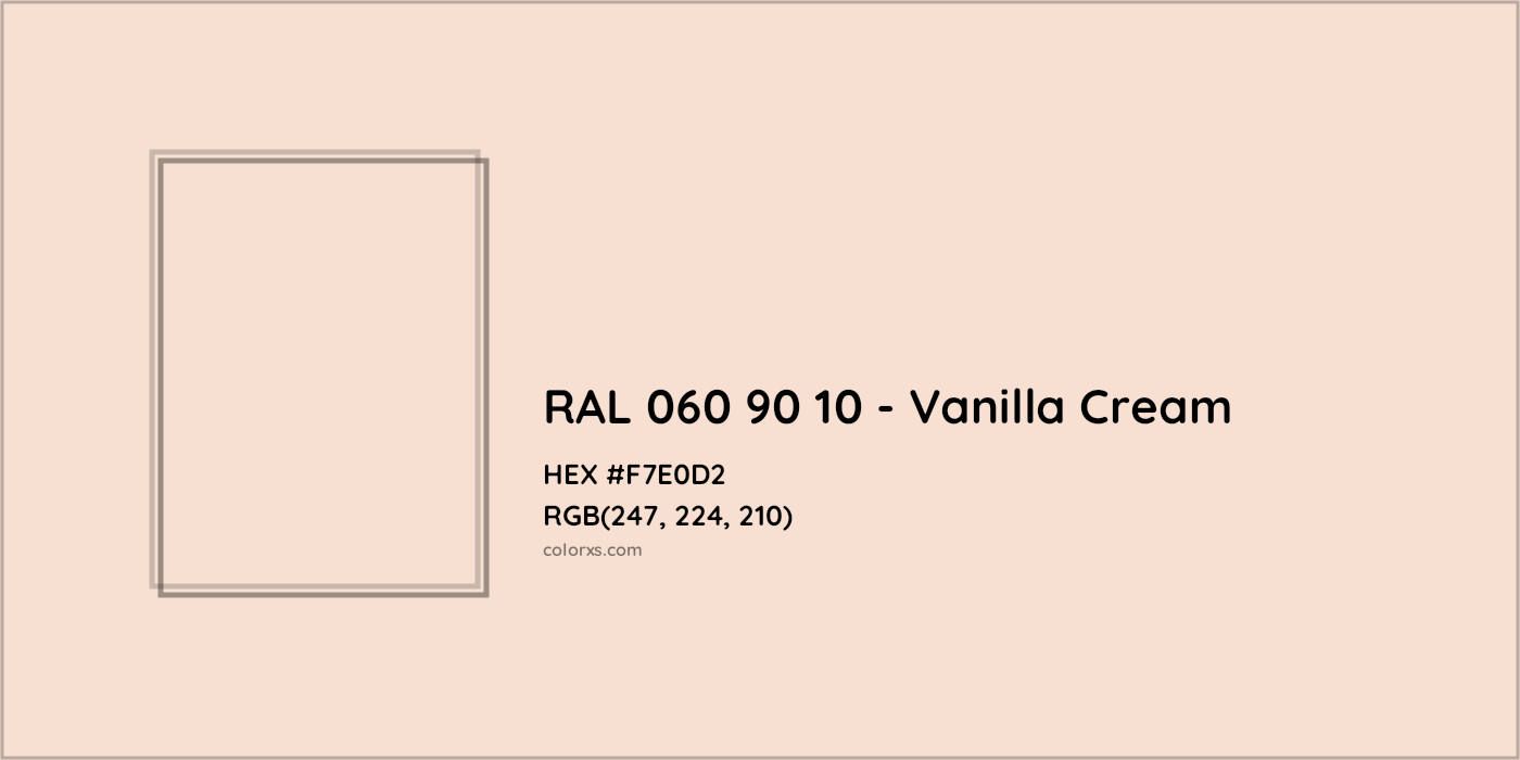 HEX #F7E0D2 RAL 060 90 10 - Vanilla Cream CMS RAL Design - Color Code
