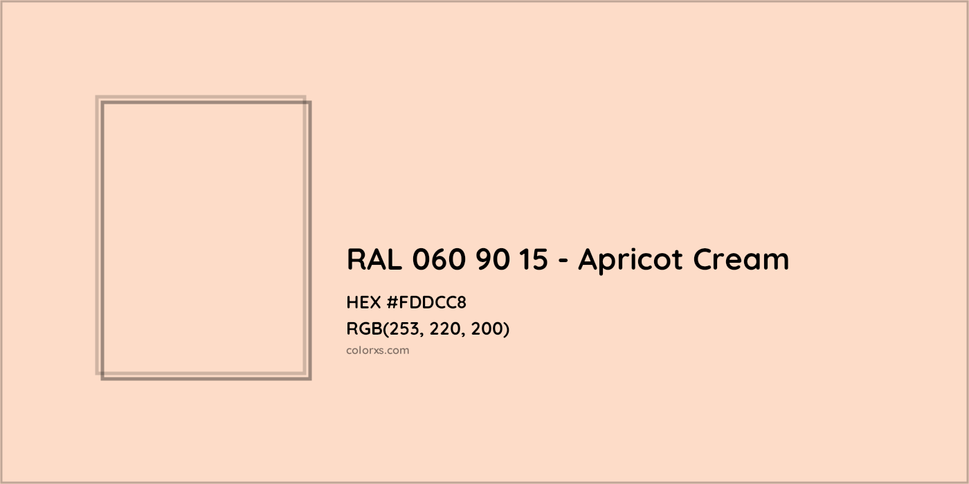 HEX #FDDCC8 RAL 060 90 15 - Apricot Cream CMS RAL Design - Color Code