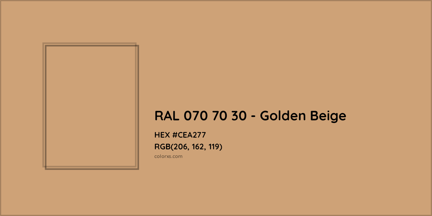 HEX #CEA277 RAL 070 70 30 - Golden Beige CMS RAL Design - Color Code