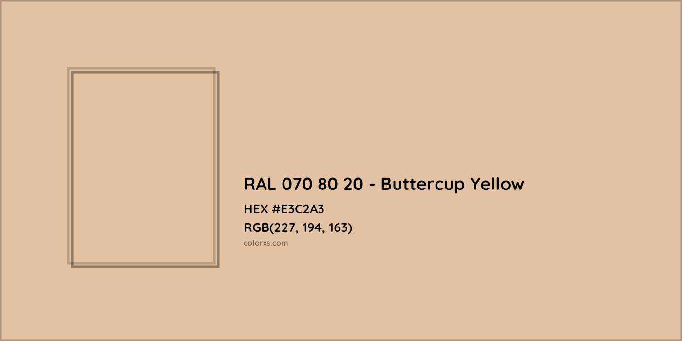 HEX #E3C2A3 RAL 070 80 20 - Buttercup Yellow CMS RAL Design - Color Code