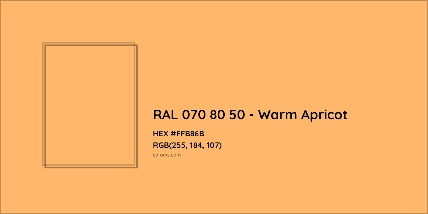 HEX #FFB86B RAL 070 80 50 - Warm Apricot CMS RAL Design - Color Code