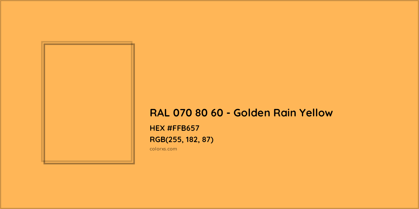 HEX #FFB657 RAL 070 80 60 - Golden Rain Yellow CMS RAL Design - Color Code