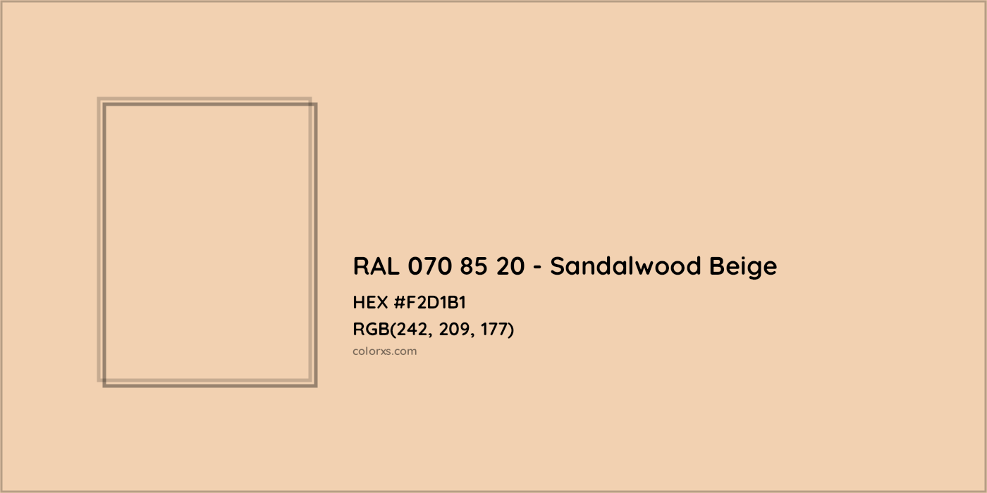 HEX #F2D1B1 RAL 070 85 20 - Sandalwood Beige CMS RAL Design - Color Code