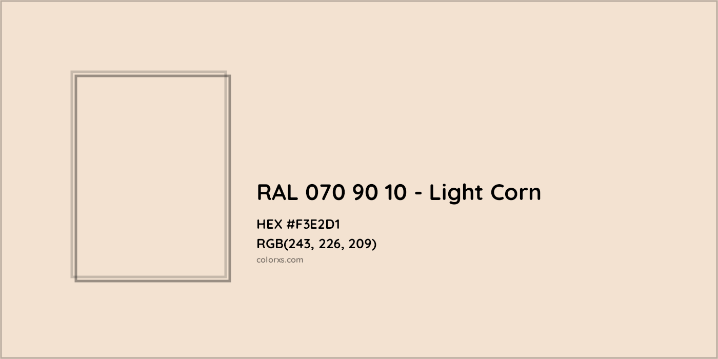 HEX #F3E2D1 RAL 070 90 10 - Light Corn CMS RAL Design - Color Code