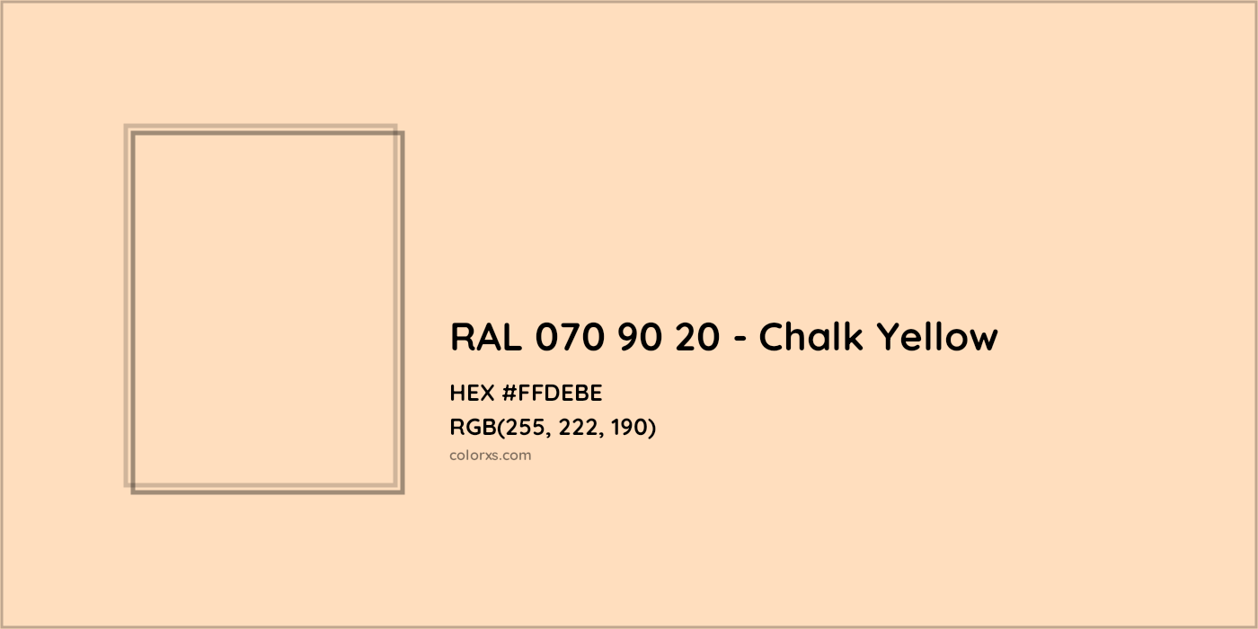 HEX #FFDEBE RAL 070 90 20 - Chalk Yellow CMS RAL Design - Color Code