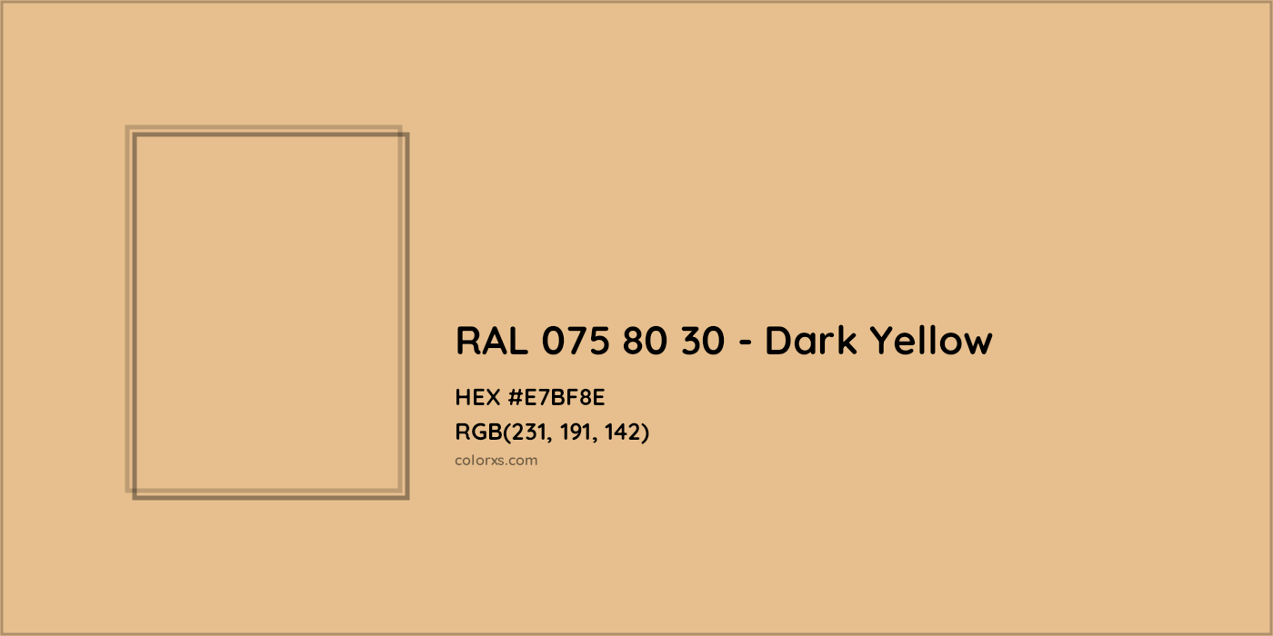 HEX #E7BF8E RAL 075 80 30 - Dark Yellow CMS RAL Design - Color Code