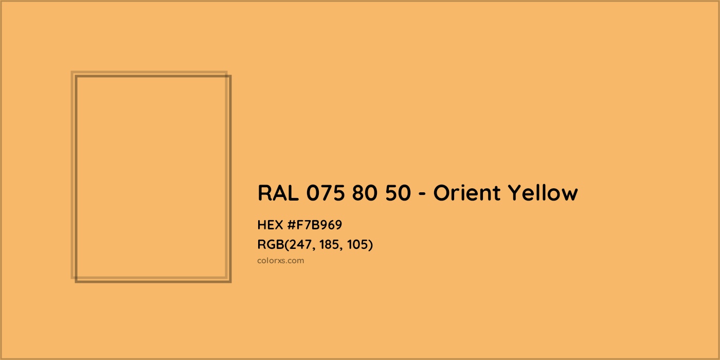 HEX #F7B969 RAL 075 80 50 - Orient Yellow CMS RAL Design - Color Code