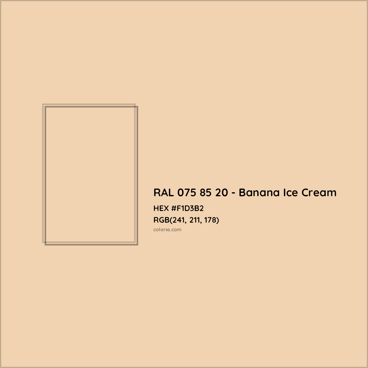 HEX #F1D3B2 RAL 075 85 20 - Banana Ice Cream CMS RAL Design - Color Code