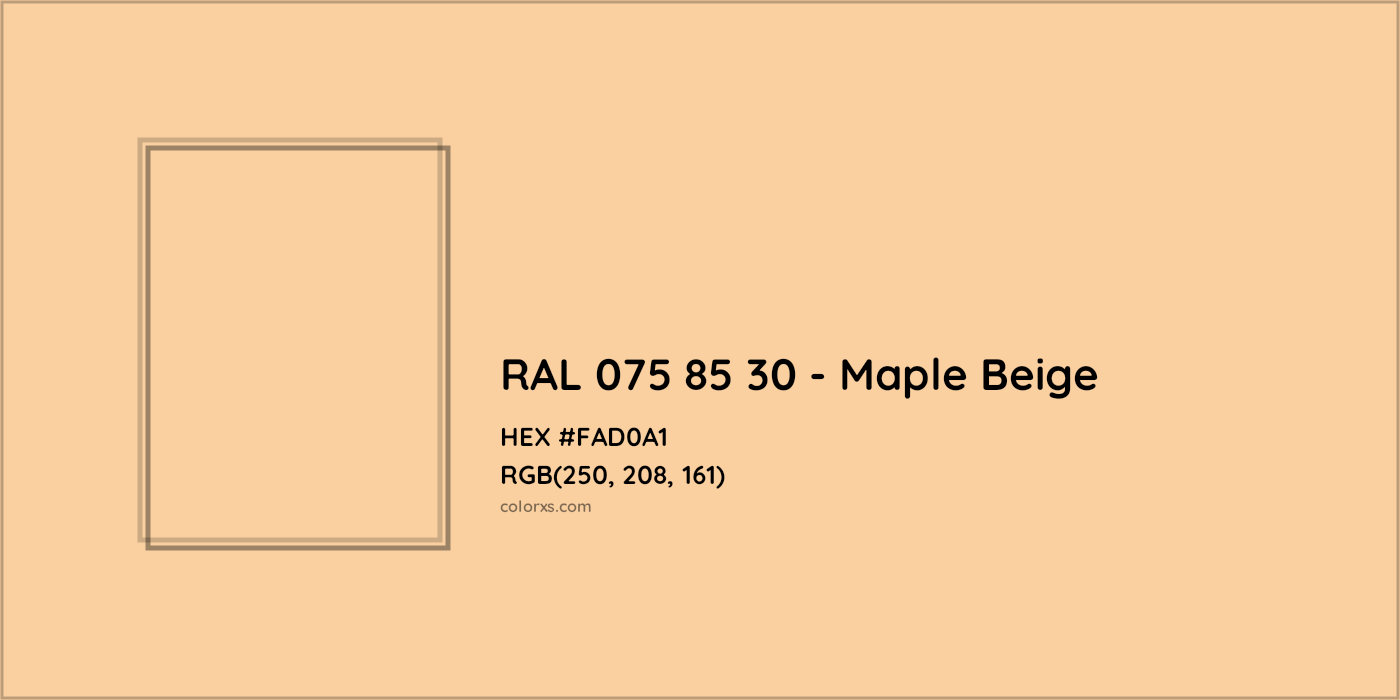 HEX #FAD0A1 RAL 075 85 30 - Maple Beige CMS RAL Design - Color Code
