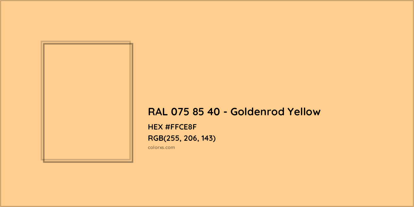 HEX #FFCE8F RAL 075 85 40 - Goldenrod Yellow CMS RAL Design - Color Code