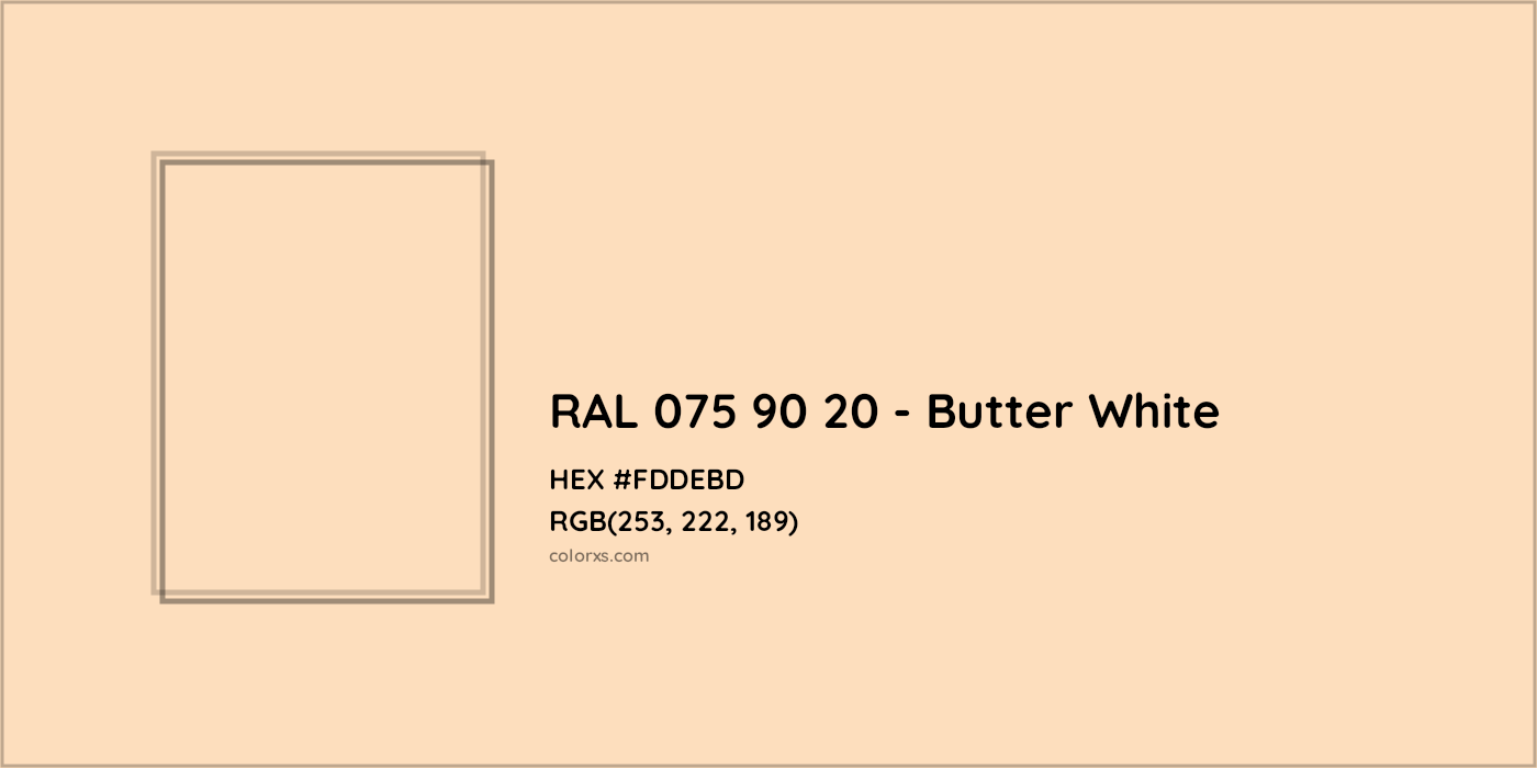 HEX #FDDEBD RAL 075 90 20 - Butter White CMS RAL Design - Color Code