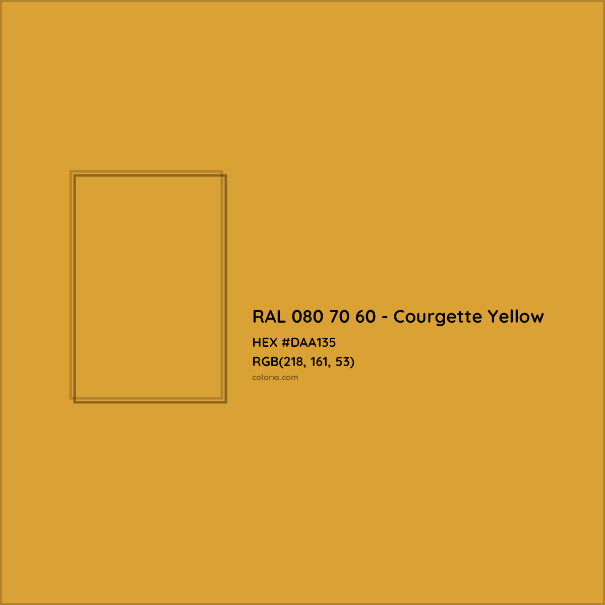 HEX #DAA135 RAL 080 70 60 - Courgette Yellow CMS RAL Design - Color Code
