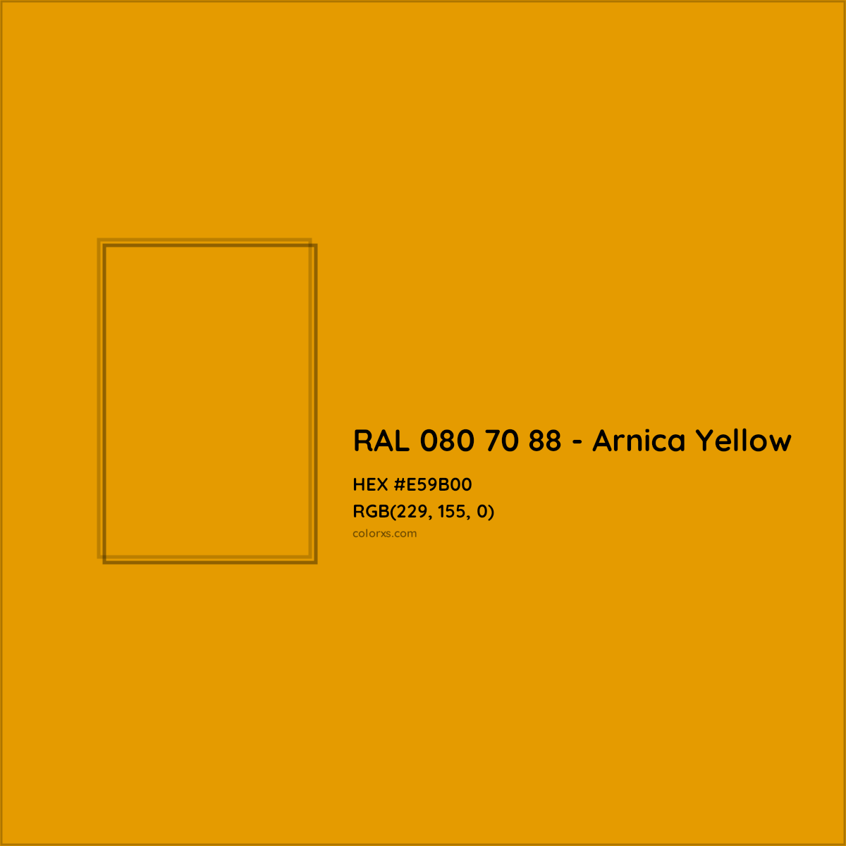 HEX #E59B00 RAL 080 70 88 - Arnica Yellow CMS RAL Design - Color Code