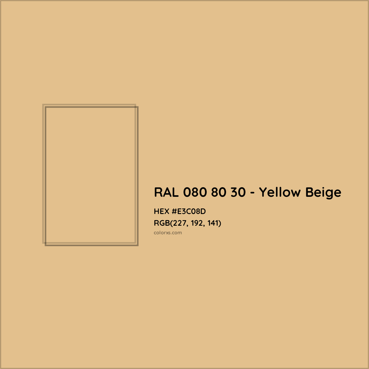 HEX #E3C08D RAL 080 80 30 - Yellow Beige CMS RAL Design - Color Code