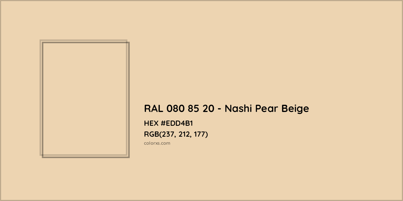 HEX #EDD4B1 RAL 080 85 20 - Nashi Pear Beige CMS RAL Design - Color Code