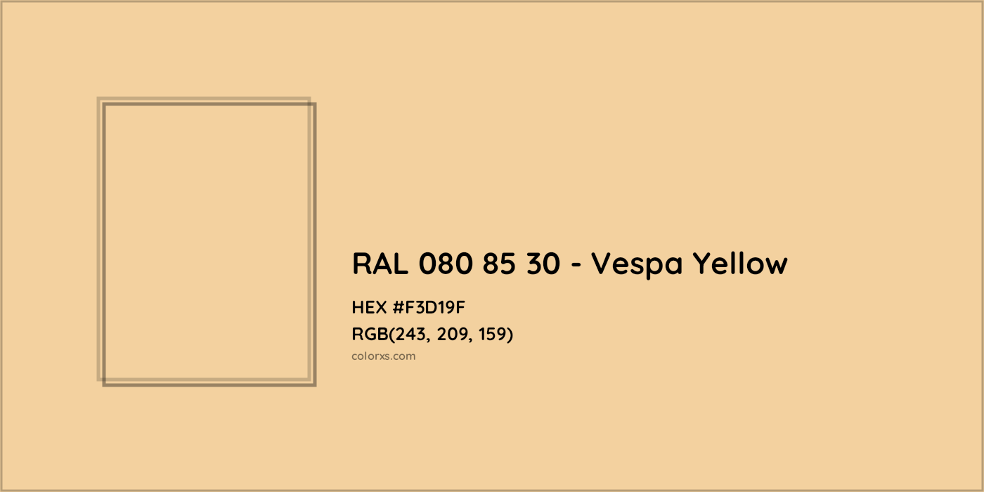 HEX #F3D19F RAL 080 85 30 - Vespa Yellow CMS RAL Design - Color Code