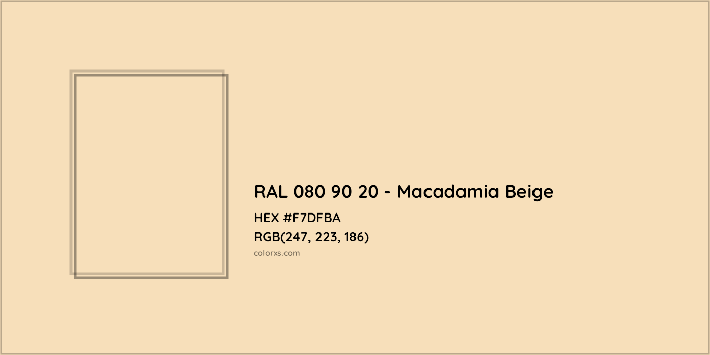 HEX #F7DFBA RAL 080 90 20 - Macadamia Beige CMS RAL Design - Color Code