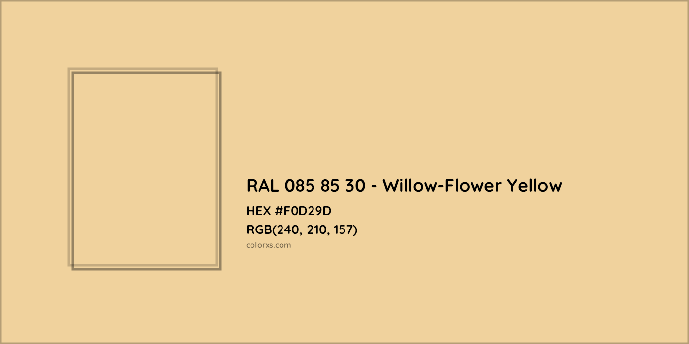 HEX #F0D29D RAL 085 85 30 - Willow-Flower Yellow CMS RAL Design - Color Code