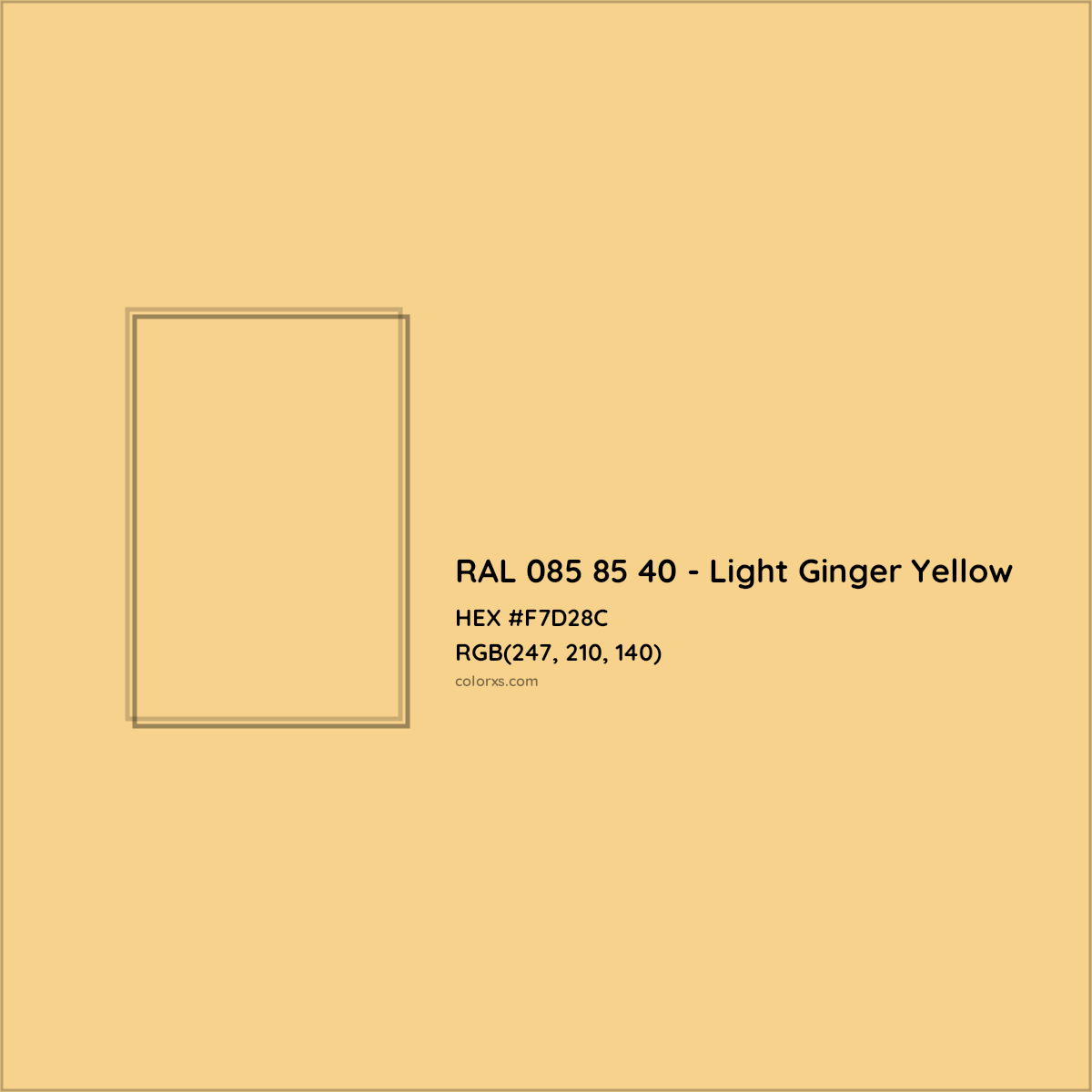 HEX #F7D28C RAL 085 85 40 - Light Ginger Yellow CMS RAL Design - Color Code
