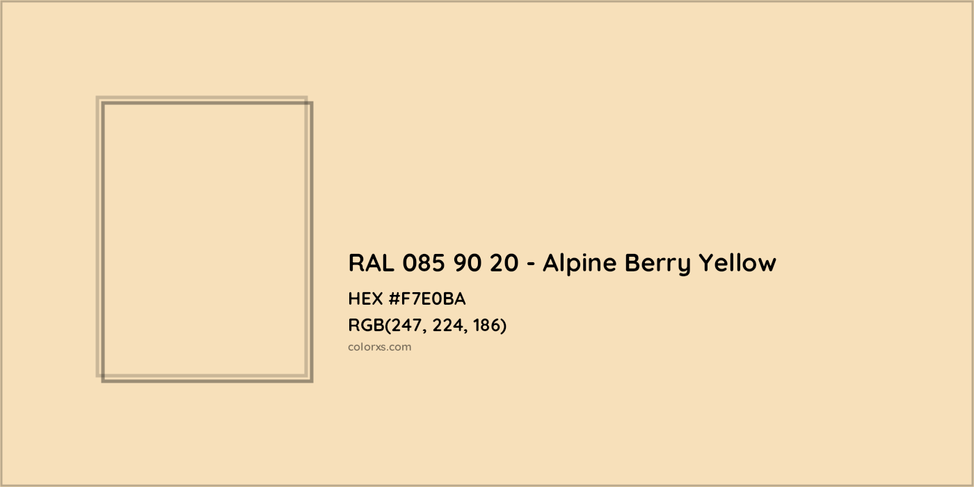 HEX #F7E0BA RAL 085 90 20 - Alpine Berry Yellow CMS RAL Design - Color Code