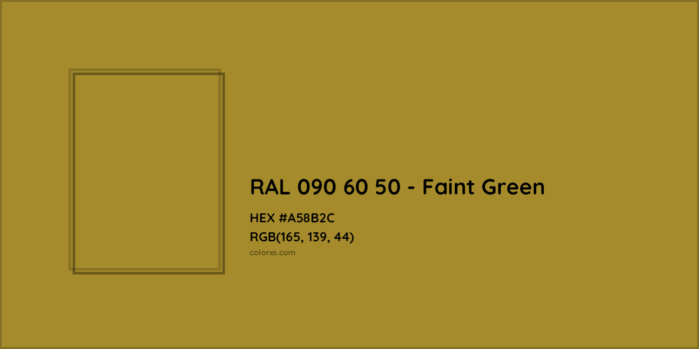 HEX #A58B2C RAL 090 60 50 - Faint Green CMS RAL Design - Color Code