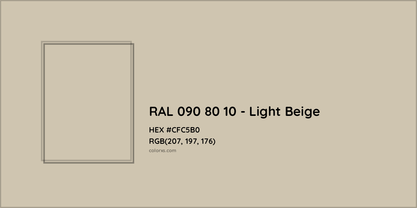HEX #CFC5B0 RAL 090 80 10 - Light Beige CMS RAL Design - Color Code