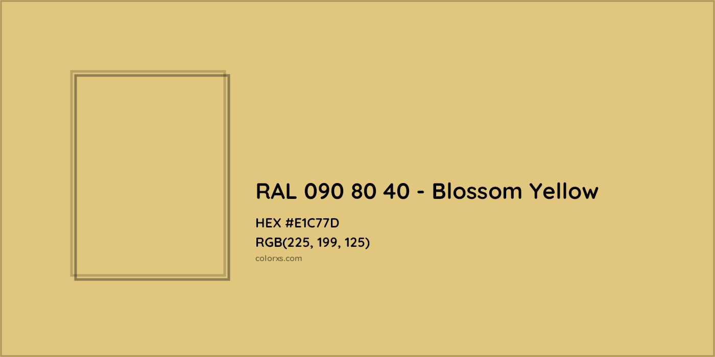 HEX #E1C77D RAL 090 80 40 - Blossom Yellow CMS RAL Design - Color Code