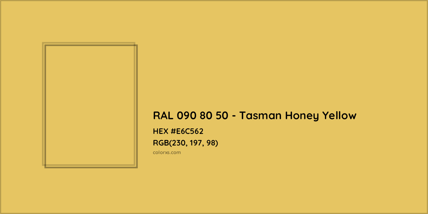 HEX #E6C562 RAL 090 80 50 - Tasman Honey Yellow CMS RAL Design - Color Code