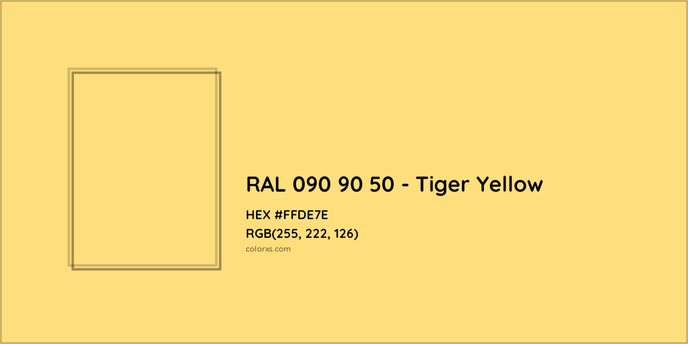 HEX #FFDE7E RAL 090 90 50 - Tiger Yellow CMS RAL Design - Color Code