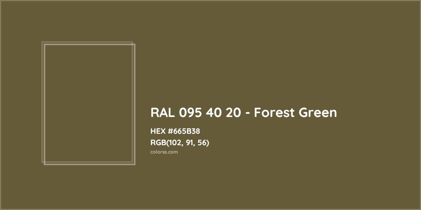 HEX #665B38 RAL 095 40 20 - Forest Green CMS RAL Design - Color Code