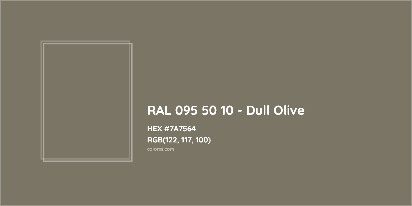 HEX #7A7564 RAL 095 50 10 - Dull Olive CMS RAL Design - Color Code
