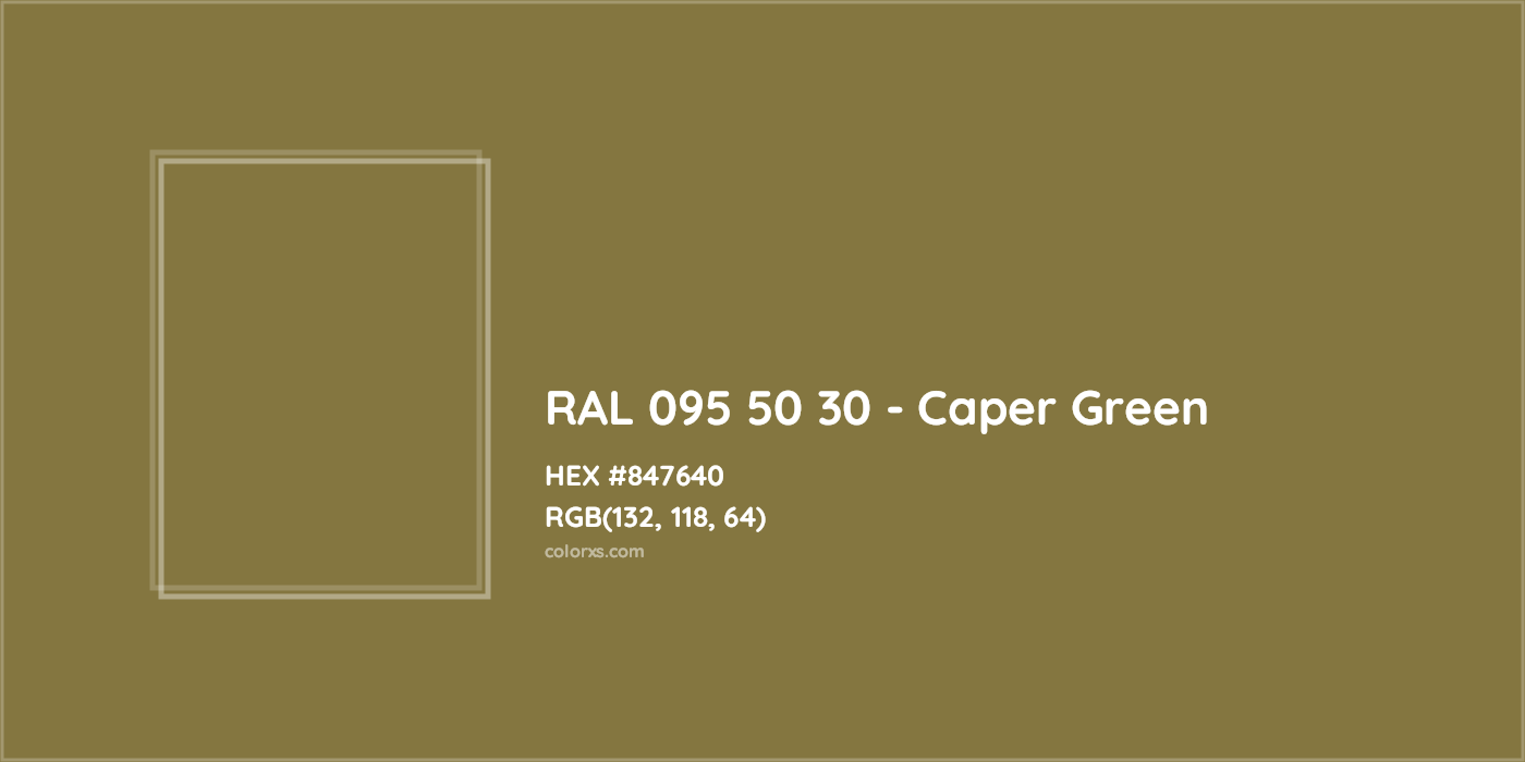 HEX #847640 RAL 095 50 30 - Caper Green CMS RAL Design - Color Code