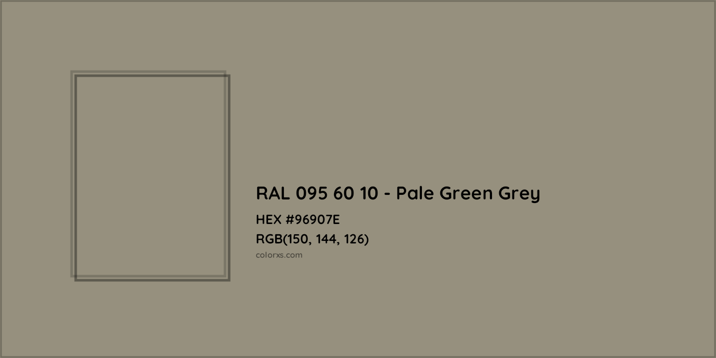HEX #96907E RAL 095 60 10 - Pale Green Grey CMS RAL Design - Color Code