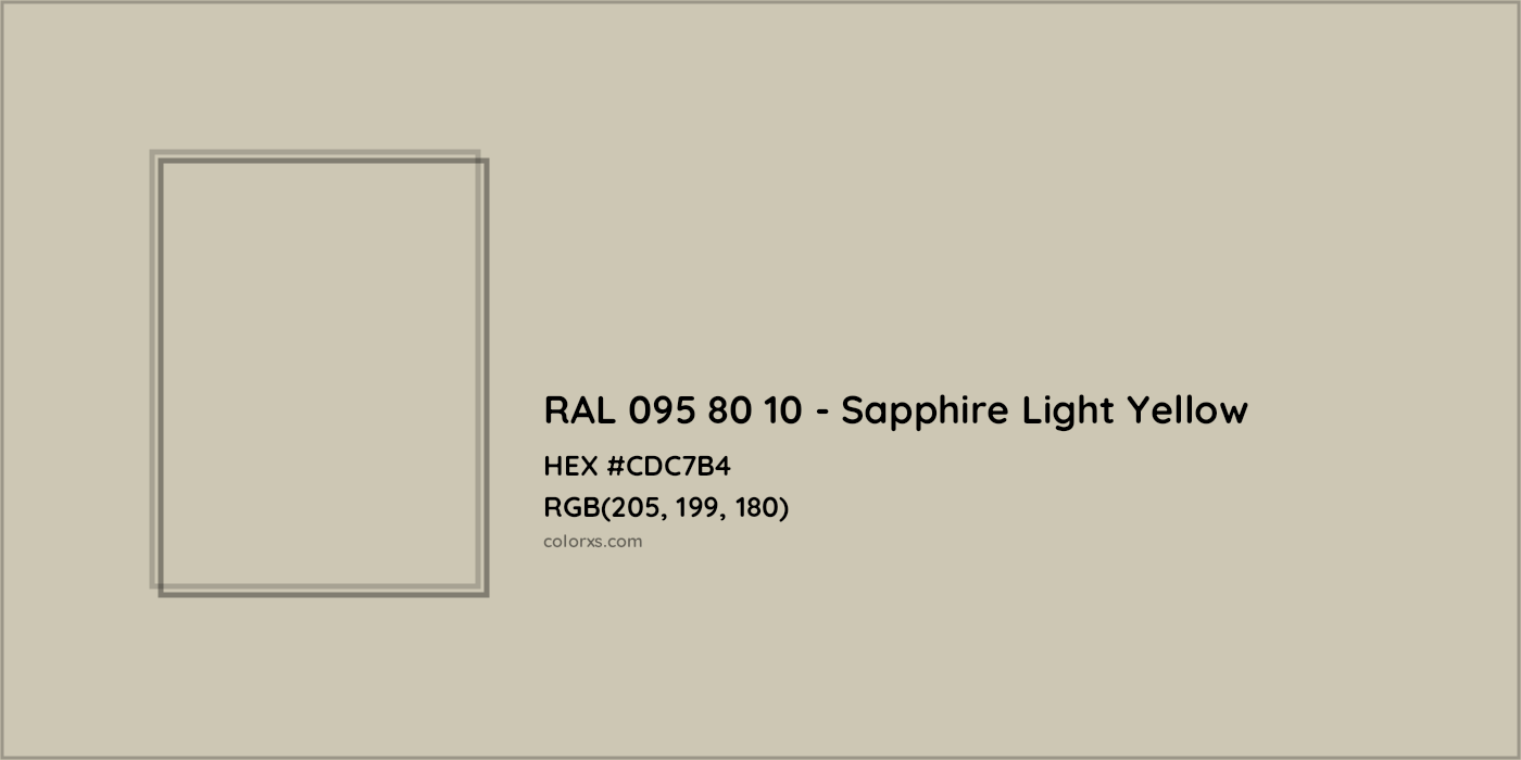 HEX #CDC7B4 RAL 095 80 10 - Sapphire Light Yellow CMS RAL Design - Color Code