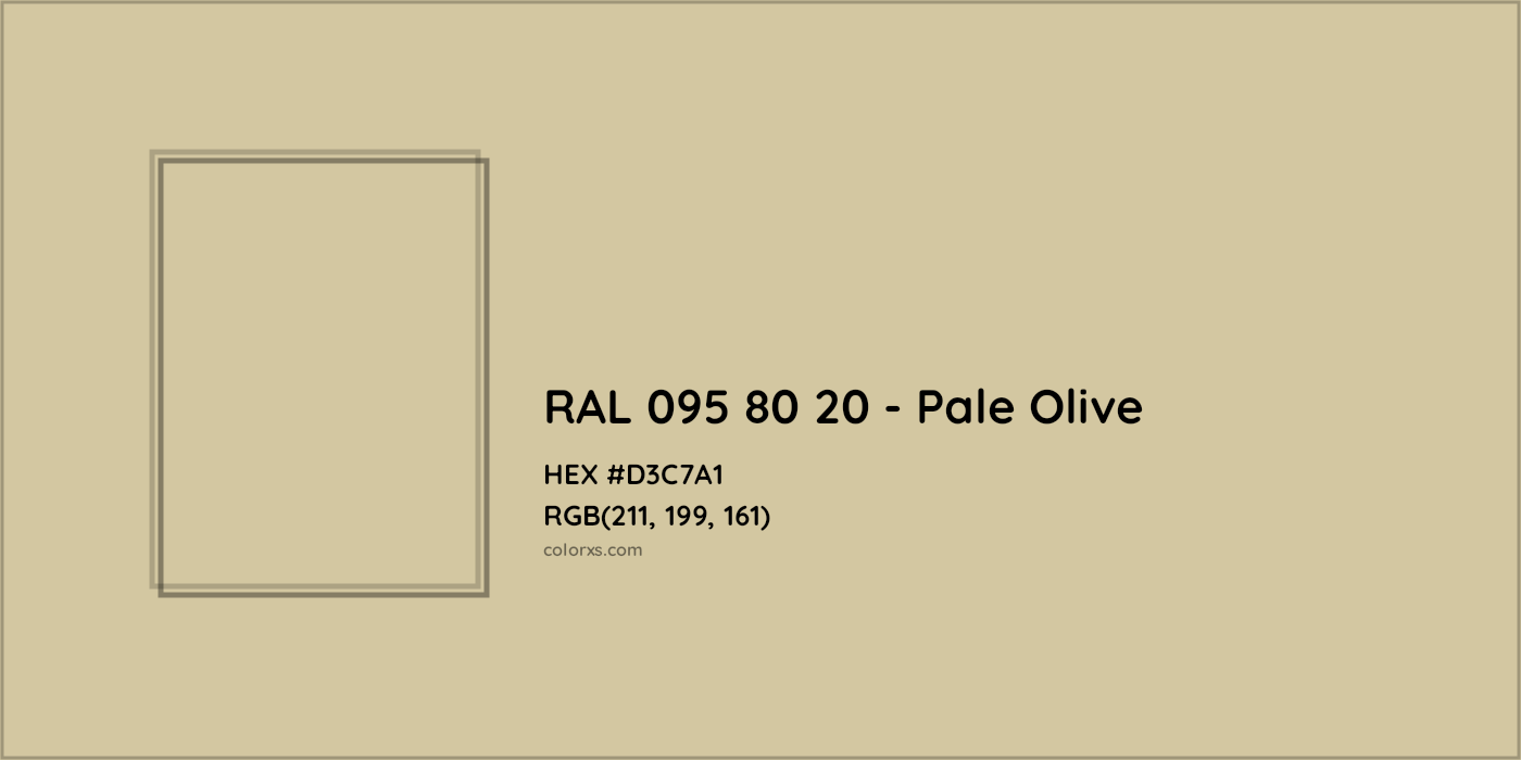 HEX #D3C7A1 RAL 095 80 20 - Pale Olive CMS RAL Design - Color Code