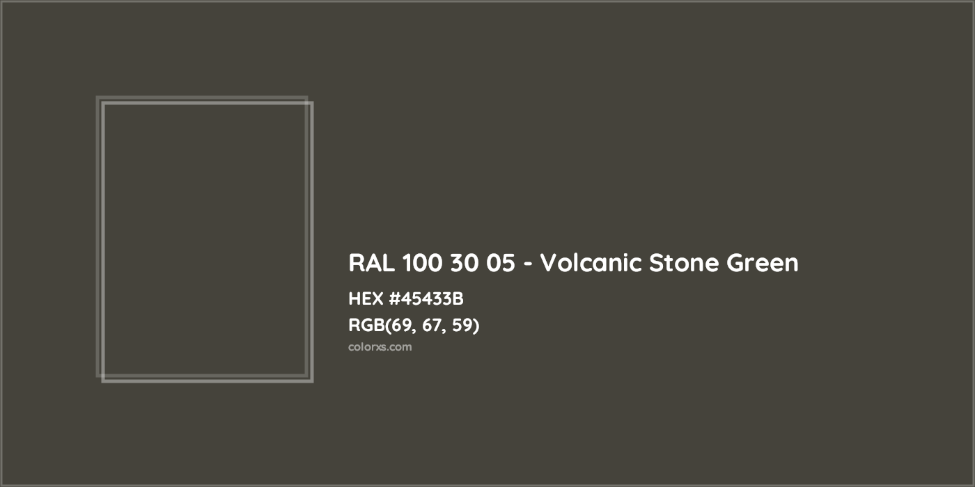 About RAL 100 30 05 - Volcanic Stone Green Color - Color codes