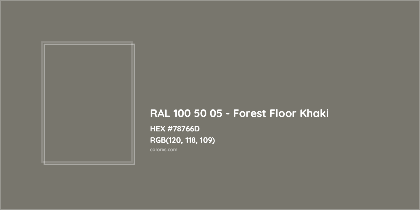 HEX #78766D RAL 100 50 05 - Forest Floor Khaki CMS RAL Design - Color Code