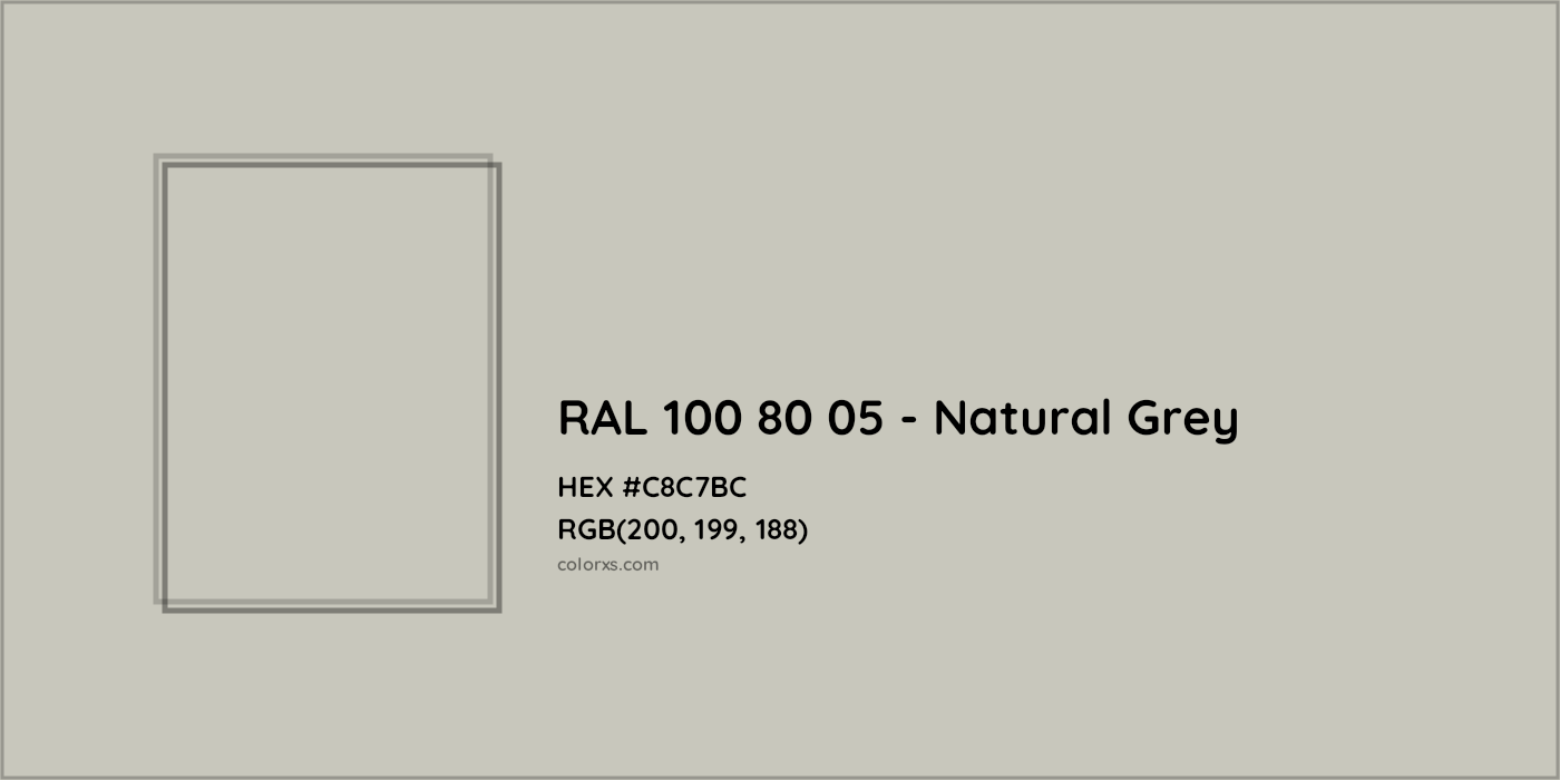 HEX #C8C7BC RAL 100 80 05 - Natural Grey CMS RAL Design - Color Code