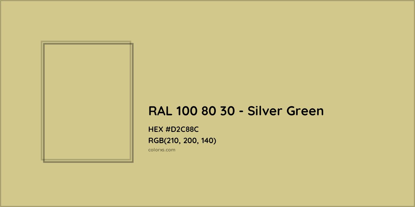 HEX #D2C88C RAL 100 80 30 - Silver Green CMS RAL Design - Color Code
